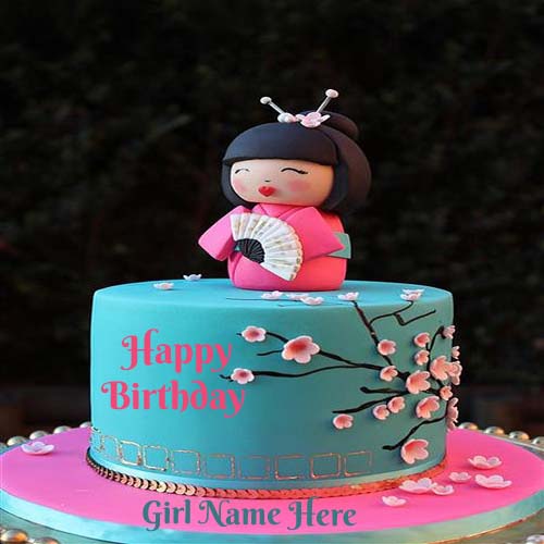 Write Name On Awesome Flower Birthday Cake